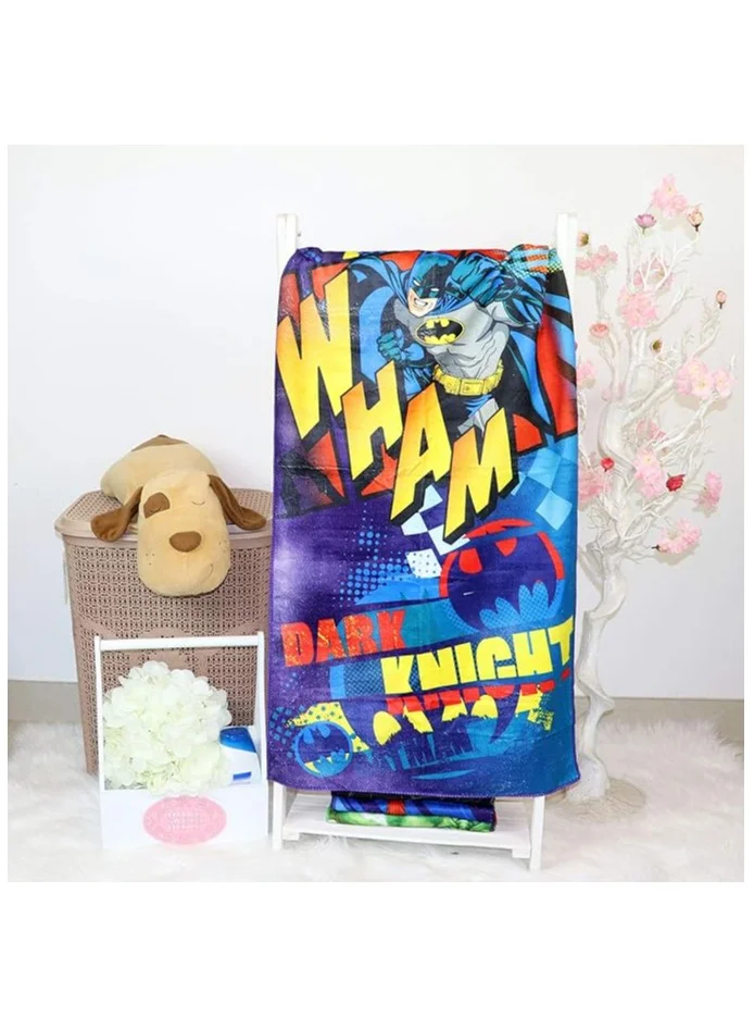 وارنر بروس. منشفة شاطئ وحمام مايكروفايبر باتمان من دي سي كوميكس للأطفال،  ×  سم